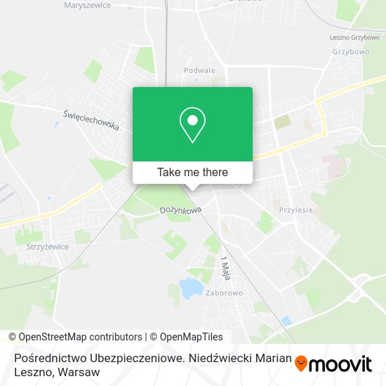 Pośrednictwo Ubezpieczeniowe. Niedźwiecki Marian Leszno map