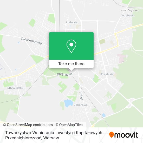 Towarzystwo Wspierania Inwestycji Kapitałowych Przedsiębiorczość map