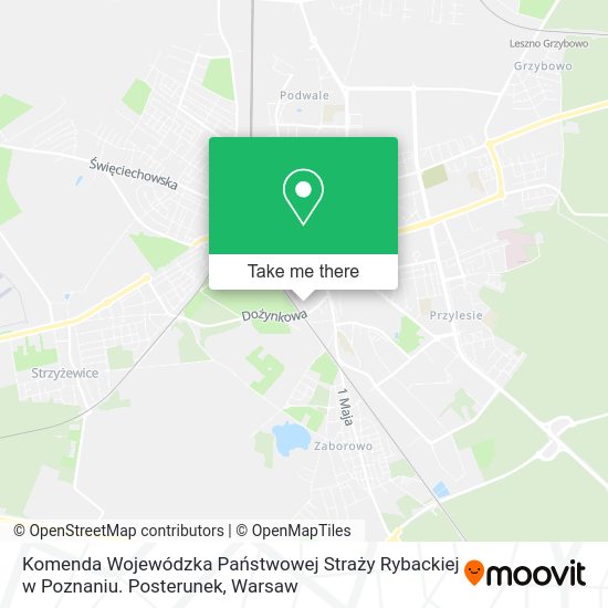 Komenda Wojewódzka Państwowej Straży Rybackiej w Poznaniu. Posterunek map