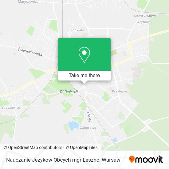 Nauczanie Jezykow Obcych mgr Leszno map