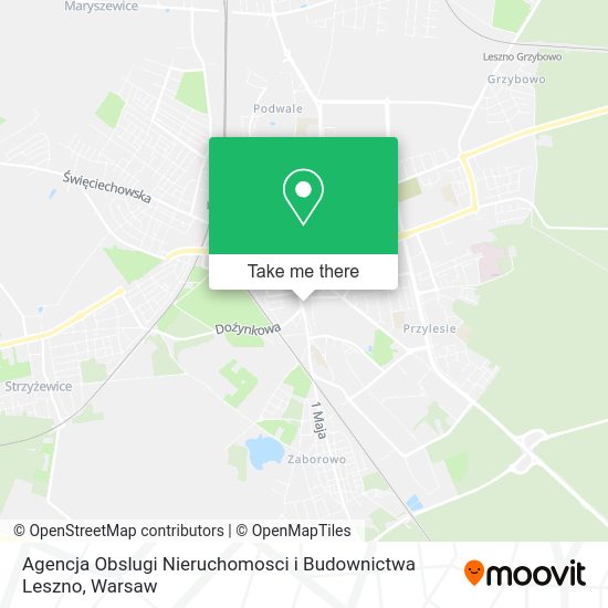 Agencja Obslugi Nieruchomosci i Budownictwa Leszno map