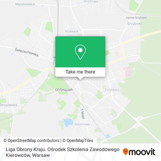 Liga Obrony Kraju. Ośrodek Szkolenia Zawodowego Kierowców map