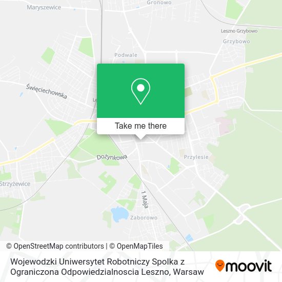 Wojewodzki Uniwersytet Robotniczy Spolka z Ograniczona Odpowiedzialnoscia Leszno map