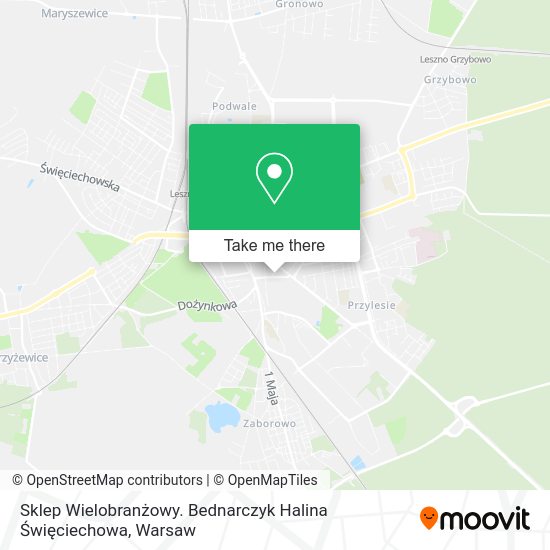 Sklep Wielobranżowy. Bednarczyk Halina Święciechowa map