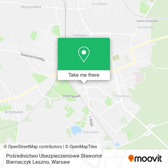 Pośrednictwo Ubezpieczeniowe Sławomir Biernaczyk Leszno map