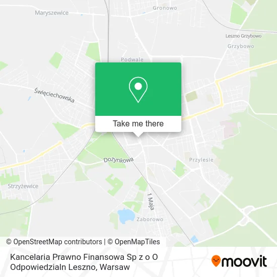 Карта Kancelaria Prawno Finansowa Sp z o O Odpowiedzialn Leszno