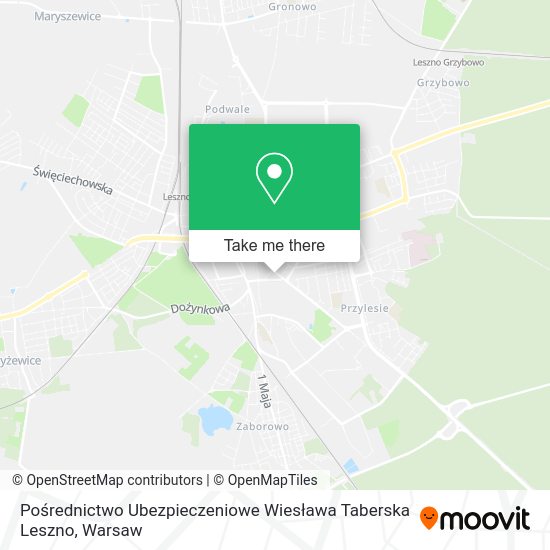 Pośrednictwo Ubezpieczeniowe Wiesława Taberska Leszno map