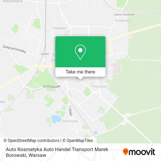 Карта Auto Kosmetyka Auto Handel Transport Marek Borowski