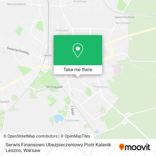 Serwis Finansowo Ubezpieczeniowy Piotr Kalenik Leszno map