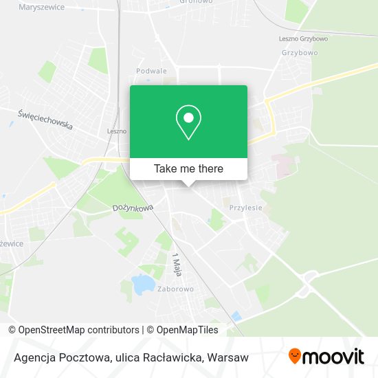 Agencja Pocztowa, ulica Racławicka map