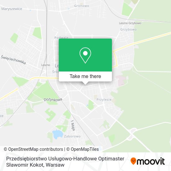 Przedsiębiorstwo Usługowo-Handlowe Optimaster Sławomir Kokot map