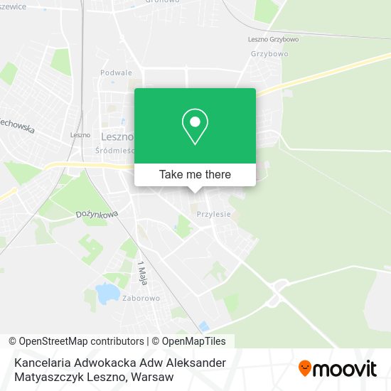 Kancelaria Adwokacka Adw Aleksander Matyaszczyk Leszno map