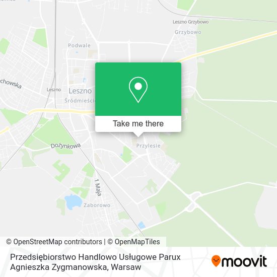 Przedsiębiorstwo Handlowo Usługowe Parux Agnieszka Zygmanowska map