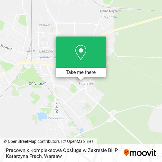 Pracownik Kompleksowa Obsługa w Zakresie BHP Katarzyna Frach map