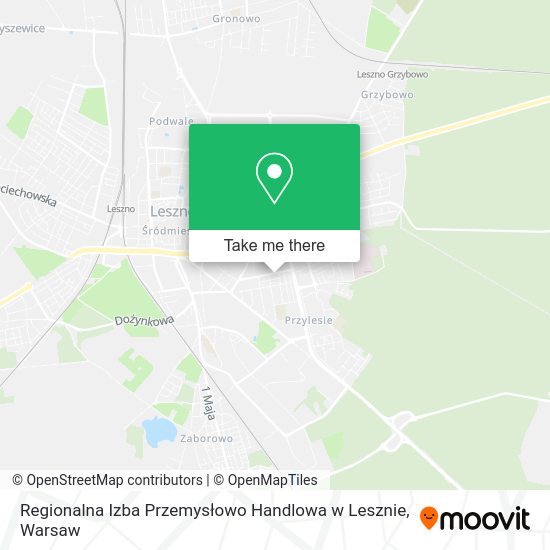 Regionalna Izba Przemysłowo Handlowa w Lesznie map