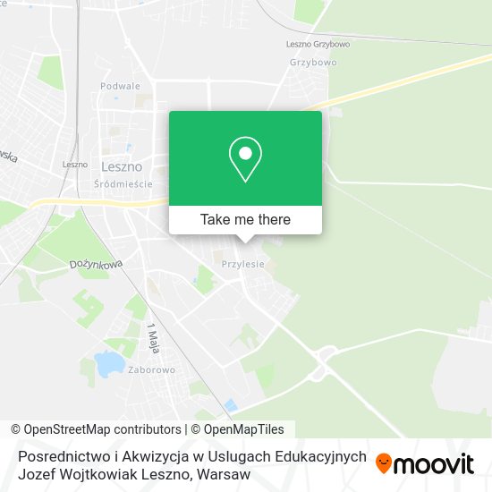 Posrednictwo i Akwizycja w Uslugach Edukacyjnych Jozef Wojtkowiak Leszno map