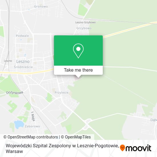 Wojewódzki Szpital Zespolony w Lesznie-Pogotowie map