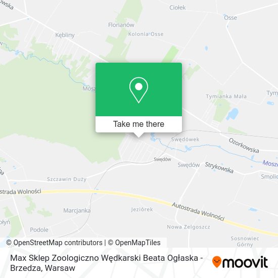 Карта Max Sklep Zoologiczno Wędkarski Beata Ogłaska - Brzedza