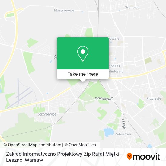 Zakład Informatyczno Projektowy Zip Rafał Miętki Leszno map