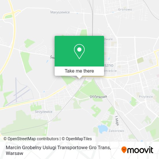 Карта Marcin Grobelny Uslugi Transportowe Gro Trans