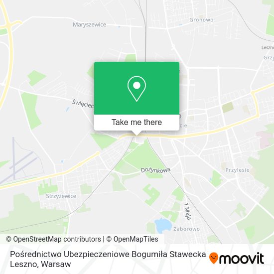 Pośrednictwo Ubezpieczeniowe Bogumiła Stawecka Leszno map