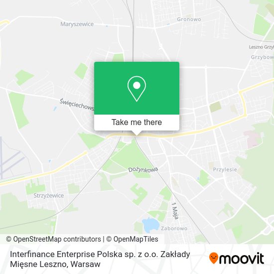 Interfinance Enterprise Polska sp. z o.o. Zakłady Mięsne Leszno map