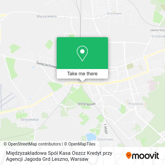 Międzyzakładowa Spól Kasa Oszcz Kredyt przy Agencji Jagoda Grd Leszno map