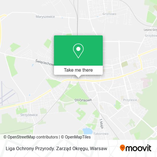 Liga Ochrony Przyrody. Zarząd Okręgu map