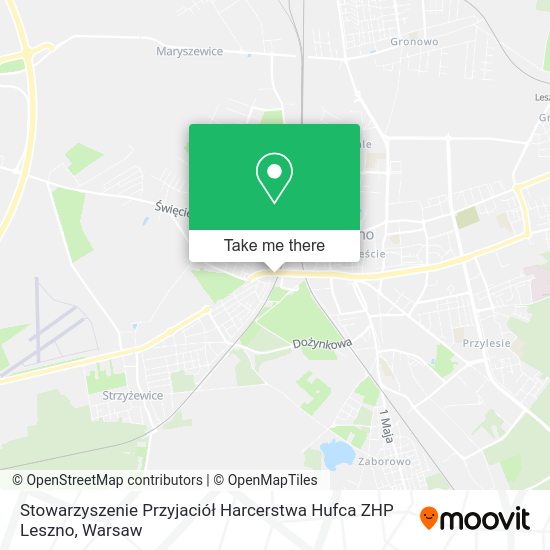 Stowarzyszenie Przyjaciół Harcerstwa Hufca ZHP Leszno map