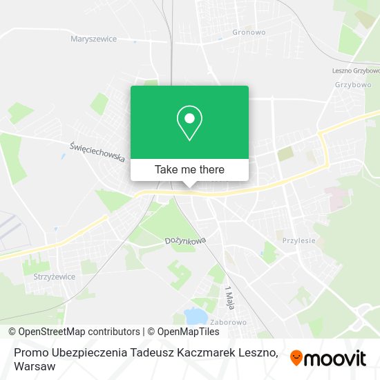 Promo Ubezpieczenia Tadeusz Kaczmarek Leszno map