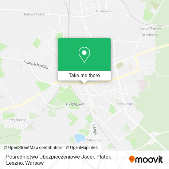 Pośrednictwo Ubezpieczeniowe Jacek Płatek Leszno map