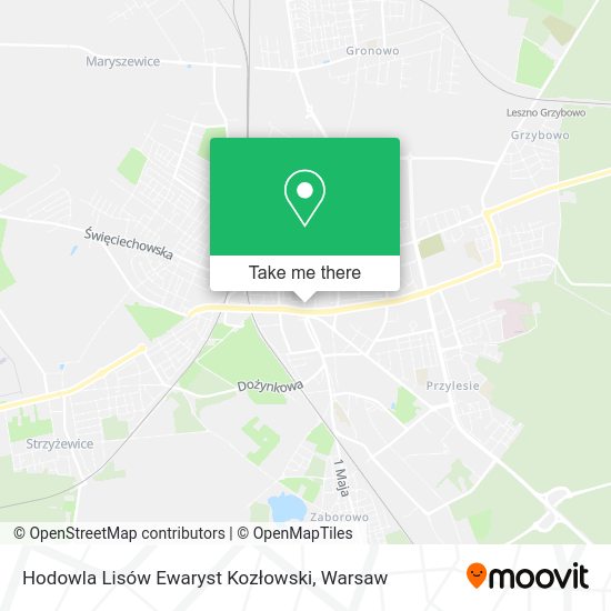 Карта Hodowla Lisów Ewaryst Kozłowski