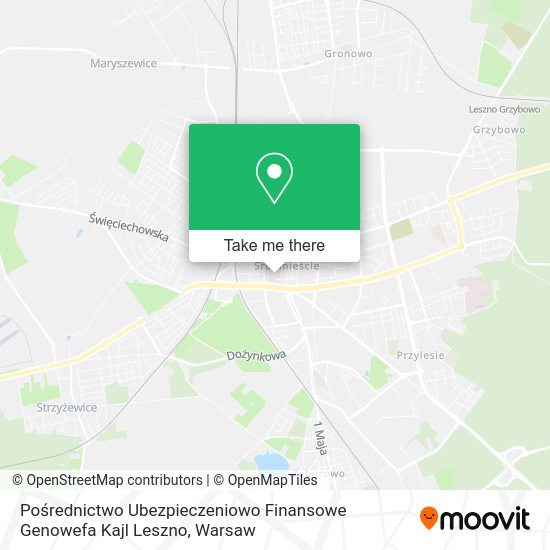 Pośrednictwo Ubezpieczeniowo Finansowe Genowefa Kajl Leszno map