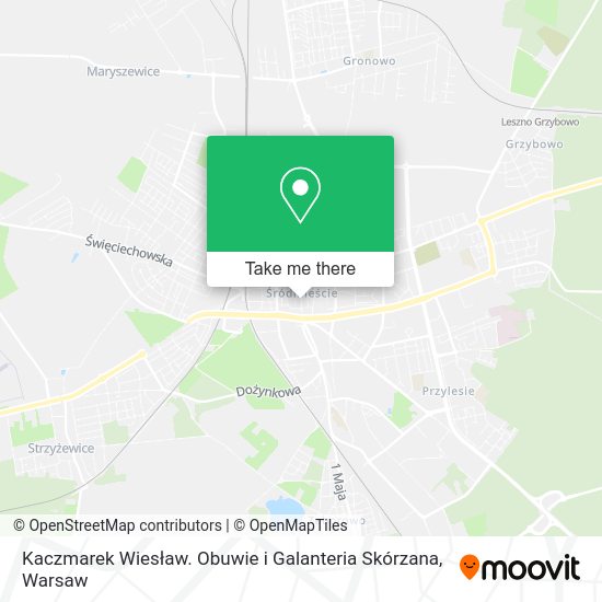 Kaczmarek Wiesław. Obuwie i Galanteria Skórzana map