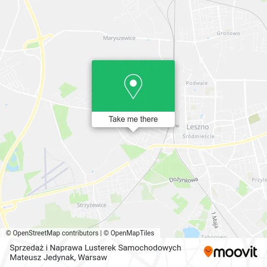 Карта Sprzedaż i Naprawa Lusterek Samochodowych Mateusz Jedynak
