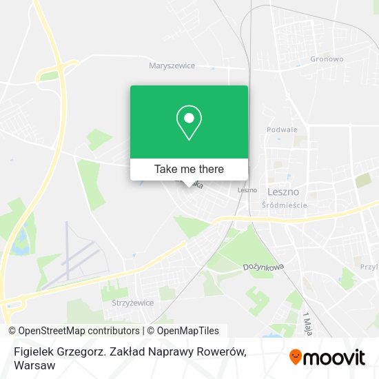 Figielek Grzegorz. Zakład Naprawy Rowerów map