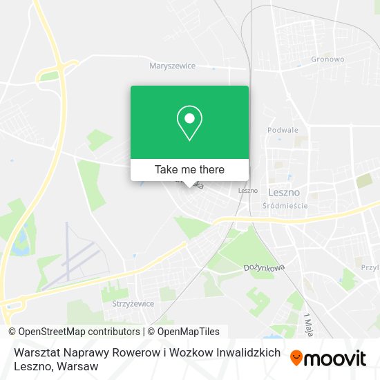 Warsztat Naprawy Rowerow i Wozkow Inwalidzkich Leszno map