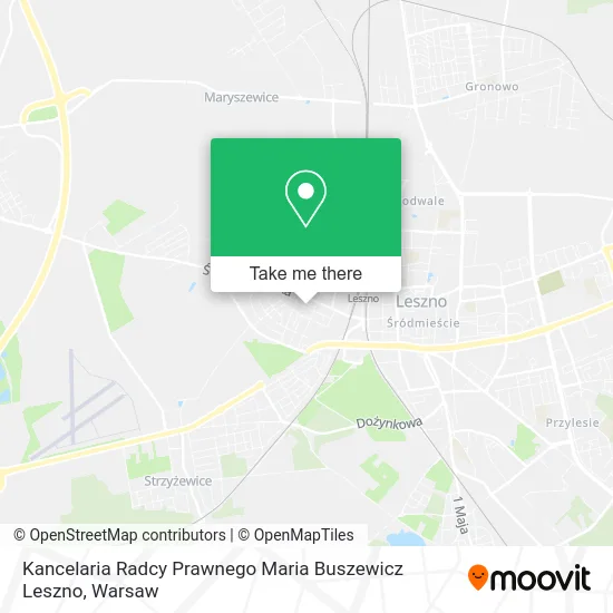 Карта Kancelaria Radcy Prawnego Maria Buszewicz Leszno