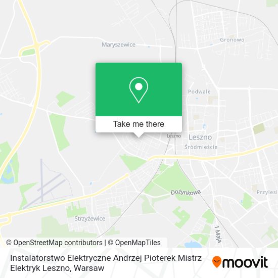 Instalatorstwo Elektryczne Andrzej Pioterek Mistrz Elektryk Leszno map