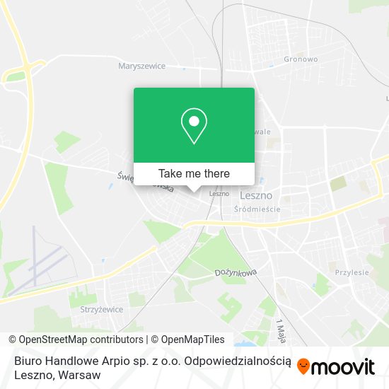 Biuro Handlowe Arpio sp. z o.o. Odpowiedzialnością Leszno map