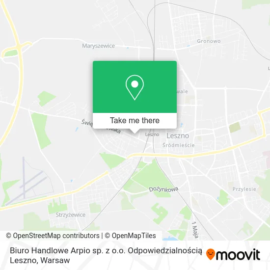 Biuro Handlowe Arpio sp. z o.o. Odpowiedzialnością Leszno map