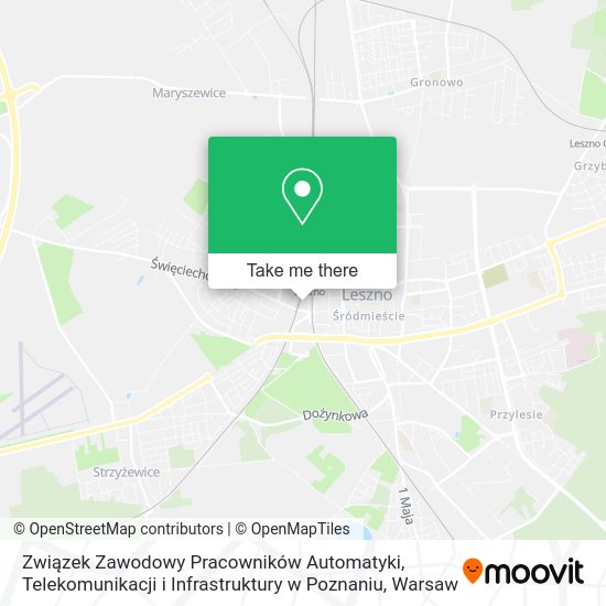 Związek Zawodowy Pracowników Automatyki, Telekomunikacji i Infrastruktury w Poznaniu map