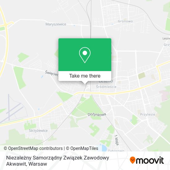 Niezależny Samorządny Związek Zawodowy Akwawit map