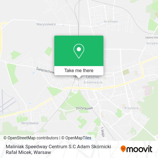 Maliniak Speedway Centrum S.C Adam Skórnicki Rafał Micek map