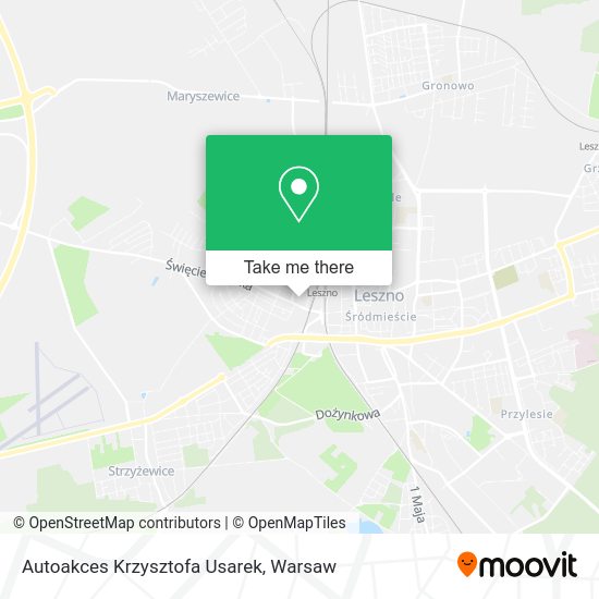 Autoakces Krzysztofa Usarek map