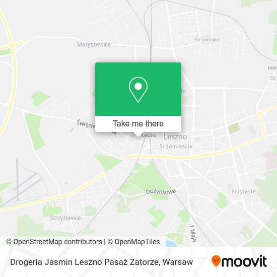 Drogeria Jasmin Leszno Pasaż Zatorze map