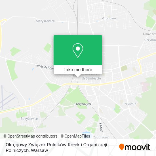 Okręgowy Związek Rolników Kółek i Organizacji Rolniczych map