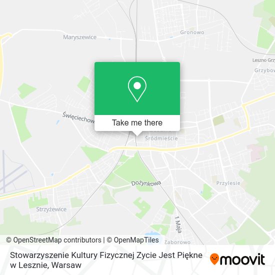 Stowarzyszenie Kultury Fizycznej Zycie Jest Piękne w Lesznie map