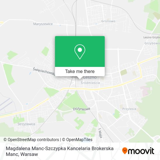 Карта Magdalena Manc-Szczypka Kancelaria Brokerska Manc