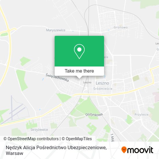 Nędzyk Alicja Pośrednictwo Ubezpieczeniowe map